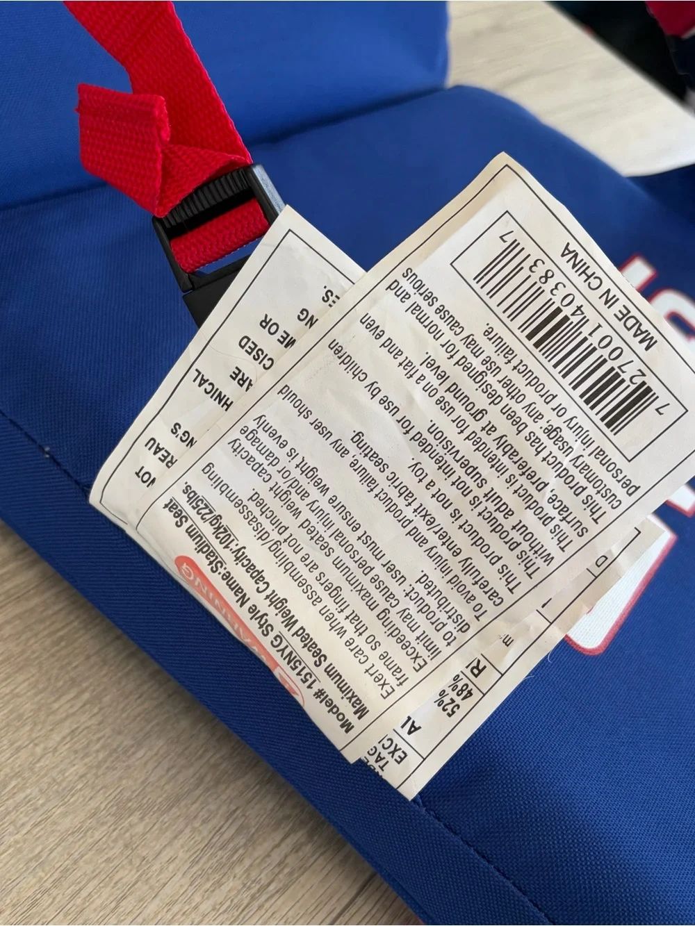NY Giants NFL Bleacher Seat Cushion Stadium Portable Folding  Blue Red New